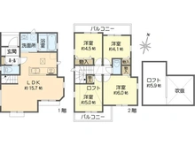 【東京都/江戸川区西篠崎】江戸川区西篠崎1丁目 新築戸建A号棟 間取り図