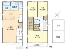 【千葉県/浦安市弁天】浦安市弁天4丁目2690番 新築戸建　PLAN A 間取り図