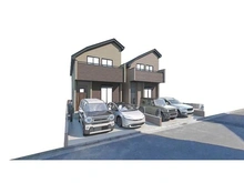 【千葉県/浦安市弁天】浦安市弁天二丁目6番 新築戸建 A号棟 完成予想図：図面を基に描き起したもので、実際とは多少異なる場合があります。
全2棟　左側