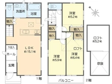 【千葉県/浦安市弁天】浦安市弁天二丁目6番 新築戸建 A号棟 間取り図