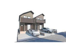 【千葉県/浦安市弁天】浦安市弁天二丁目6番 新築戸建 B号棟 完成予想図：図面を基に描き起したもので、実際とは多少異なる場合があります。
全2棟　右側