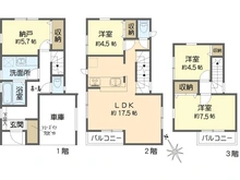 【東京都/江戸川区船堀】江戸川区船堀2丁目新築戸建 間取り図