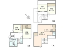 【東京都/江戸川区南篠崎町】南篠崎町1丁目新築戸建 間取り図