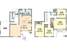 【千葉県/市川市若宮】市川市若宮3丁目新築戸建：1号棟 間取り図