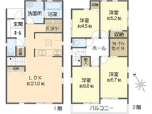 【千葉県/市川市若宮】市川市若宮3丁目新築戸建：2号棟 間取り図