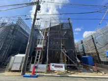 【埼玉県/所沢市東所沢和田】所沢市東所沢和田3丁目 新築戸建 9号棟 建築中の外観：全11棟／中央　