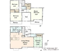 【埼玉県/所沢市東所沢和田】所沢市東所沢和田3丁目 新築戸建 9号棟 間取り図