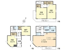 【埼玉県/さいたま市桜区西堀】さいたま市桜区西堀 新築戸建1号棟 間取り図