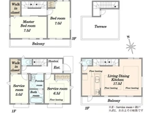 【埼玉県/さいたま市南区大字大谷口】さいたま市南区大谷口　新築戸建て　2号棟 間取り図
