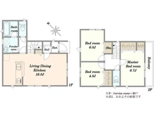【埼玉県/志木市本町】志木市本町2丁目　新築戸建　2号棟 間取り図