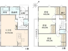 【埼玉県/朝霞市宮戸】朝霞市宮戸3丁目　新築戸建　1号棟 間取り図
