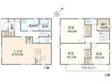 【埼玉県/朝霞市宮戸】朝霞市宮戸3丁目　新築戸建　3号棟 間取り図