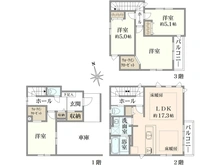 【埼玉県/蕨市錦町】蕨市錦町3丁目　新築戸建 間取り図