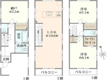 【神奈川県/川崎市川崎区桜本】川崎区桜本2丁目　新築戸建　1号棟 間取り図