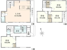 【神奈川県/川崎市川崎区桜本】川崎区桜本2丁目　新築戸建　3号棟 間取り図