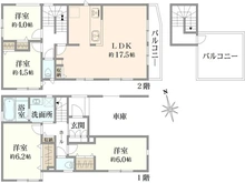【神奈川県/横浜市鶴見区北寺尾】鶴見区北寺尾7丁目　新築戸建　A棟 間取り図