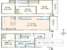 【神奈川県/川崎市川崎区中島】川崎区中島1丁目1期　新築戸建　No.1 間取り図