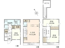 【神奈川県/川崎市川崎区浜町】川崎区浜町3丁目　新築戸建 間取り図