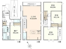 【神奈川県/川崎市川崎区桜本】桜本新築分譲住宅 間取り図