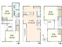 【神奈川県/横浜市鶴見区駒岡】鶴見区駒岡一丁目中古戸建 間取り図