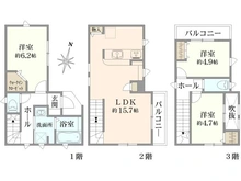 【神奈川県/横浜市鶴見区大東町】鶴見区大東町　戸建 間取り図