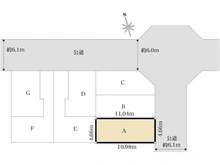【神奈川県/川崎市高津区東野川】グレイスウッド 武蔵中原 A号棟 区画図