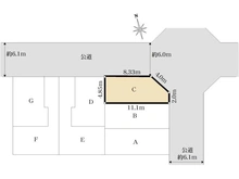 【神奈川県/川崎市高津区東野川】グレイスウッド 武蔵中原 C号棟 区画図