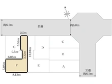 【神奈川県/川崎市高津区東野川】グレイスウッド 武蔵中原 F号棟 区画図