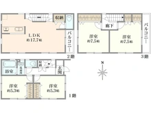 【神奈川県/横浜市鶴見区駒岡】鶴見区駒岡1丁目　中古戸建 間取り図