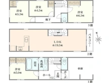 【神奈川県/川崎市川崎区浜町】マニフィーク川崎浜町　新築戸建 間取り図
