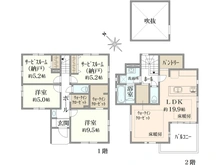 【神奈川県/横浜市鶴見区上の宮】鶴見区上の宮2丁目　新築戸建　2号棟 間取り図