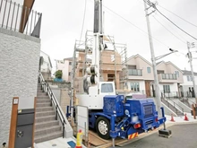 【神奈川県/横浜市鶴見区北寺尾】フォーシーズンズコート北寺尾II No.8 建築中の外観:全18区画
写真中央の物件