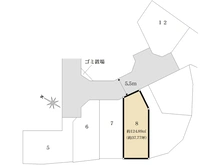 【神奈川県/横浜市鶴見区北寺尾】フォーシーズンズコート北寺尾II　No.8 区画図