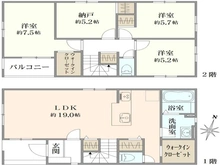 【大阪府/茨木市宿川原町】茨木市宿川原町1期2号地　新築戸建 間取り図