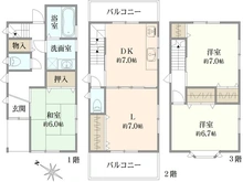 【大阪府/摂津市正雀】摂津市正雀4丁目　中古戸建 間取り図