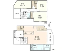 【大阪府/茨木市西河原北町】茨木市西河原北町　新築戸建 間取り図