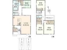 【大阪府/高槻市郡家本町】高槻市郡家本町　新築戸建て 間取り図
