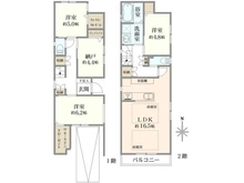 【大阪府/高槻市月見町】高槻市月見町　新築戸建 間取り図