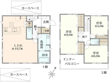【大阪府/枚方市香里ケ丘】枚方市香里ケ丘8丁目　新築戸建1号棟 間取り図