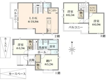 【大阪府/高槻市郡家新町】高槻市郡家新町　新築戸建 A号棟 間取り図