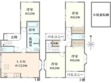 【大阪府/高槻市氷室町】高槻市氷室町三丁目　中古戸建 間取り図