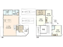 【大阪府/茨木市北春日丘】茨木市北春日丘2丁目　戸建 間取り図