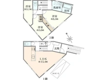 【大阪府/茨木市南春日丘】茨木市南春日丘6丁目　戸建 1号地 間取り図