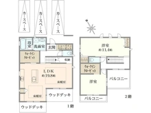 【大阪府/枚方市桜町】枚方市桜町　戸建 間取り図
