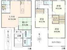 【大阪府/茨木市沢良宜浜】茨木市沢良宜浜二丁目　中古戸建 間取り図
