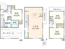 【大阪府/高槻市深沢町】高槻市深沢町一丁目　新築戸建て1号棟 間取り図