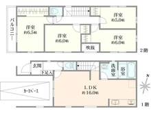【大阪府/高槻市氷室町】高槻市氷室町五丁目　新築戸建　1号棟 間取り図