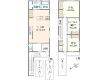 【大阪府/高槻市安岡寺町】高槻市安岡寺町一丁目　新築戸建　1号地 間取り図