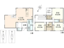 【大阪府/高槻市清水台】高槻市清水台一丁目　新築戸建 間取り図