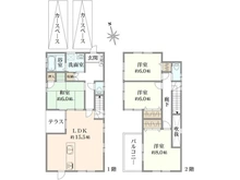 【大阪府/茨木市島】茨木市島四丁目　戸建 間取り図